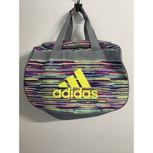 Adidas duffle bag womens small gym‎ bag zip travel navy teal pink on the go